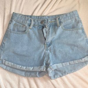 Light blue jean shorts (size S)